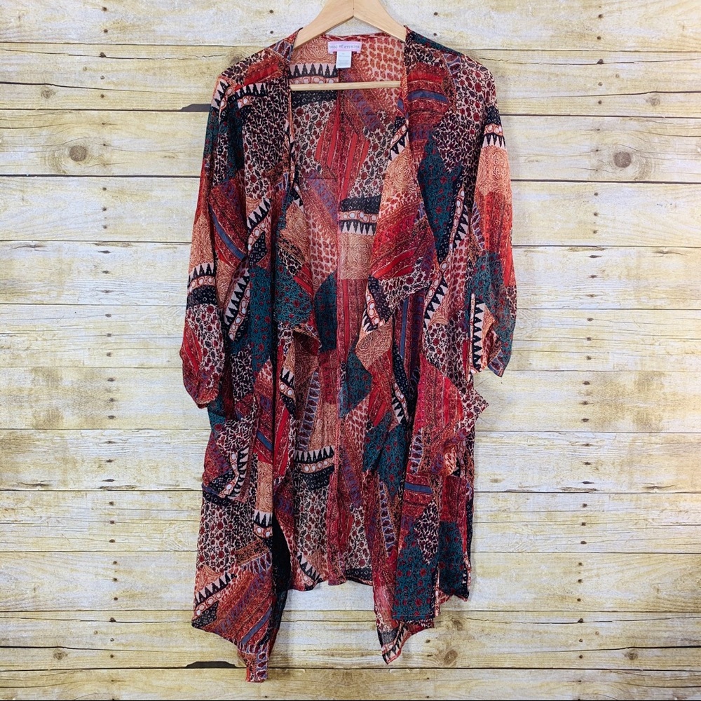 Band of Gypsies Midi Kimono Jacket Multicolor - Picture 2 of 6